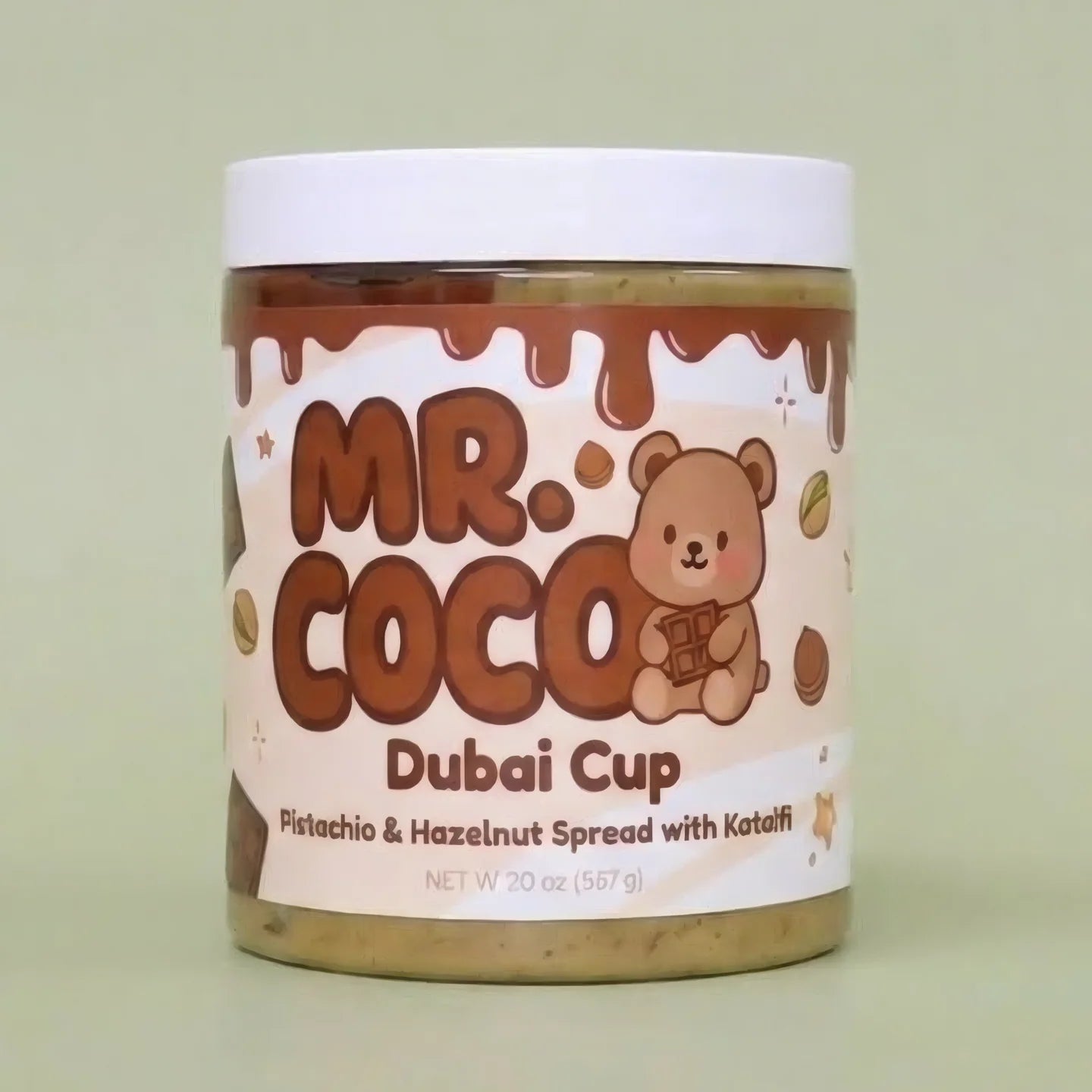 Pistachio Cream Spread with Tahini, Crunchy Kataifi
